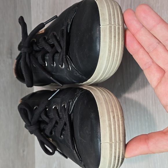 Ecco Mens Denish Design Leather Sneakers shoes sz 44/10-10.5 - Picture 4 of 12